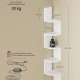 VASAGLE v�gmonteret hj�rnereol med RGB LED-lys, 5-lags sv�vende hj�rnebogreol, plantereol, til sovev�relse, stue, badev�relse, kontor, knap og fjernbetjening, mat hvid LBC630W01
