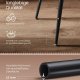 VASAGLE EKHO Kollektion - Barstole S�t med 2 drejelige barstole med rygl�n Kunstl�der med syninger Mid-Century Modern stil 76 cm h�j K�kken Hjemmebar Karamelbrun LBC889K01