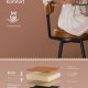 VASAGLE EKHO Kollektion - Barstole S�t med 2 drejelige barstole med rygl�n Kunstl�der med syninger Mid-Century Modern stil 76 cm h�j K�kken Hjemmebar Karamelbrun LBC889K01