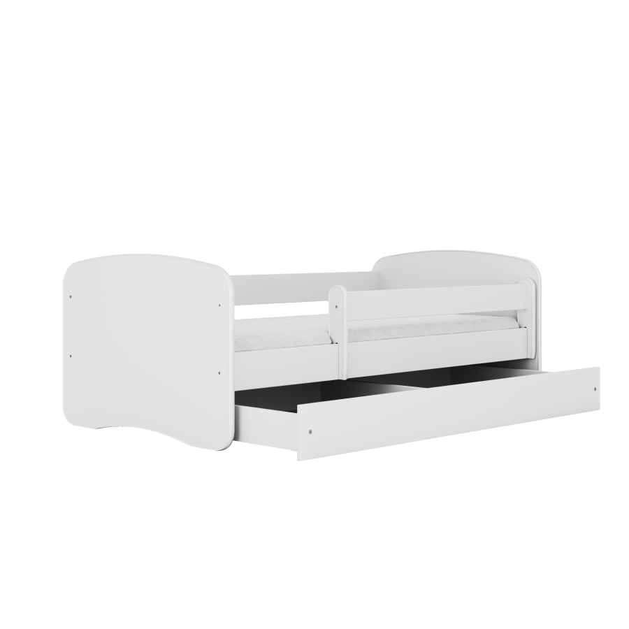 Babydreams juniorsng, med madrass, stdbrda och lda - vit laminat (180x80)