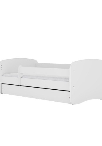 Babydreams juniorsng med prinsessa och hst, med madrass, stdbrda och lda - vit laminat (180x80)