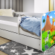 Babydreams juniorsng med safaridjur, med madrass, stdbrda, lda - vit laminat (160x80)