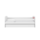 Babydreams juniorseng med brandbil, m. madras, sengehest, skuffe - hvid laminat (180x80)