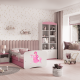 Babydreams juniorsng prinsessa p hst, med madrass, stdbrda, lda - vit/rosa laminat (140x70)