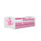 Babydreams juniorsng prinsessa p hst, med madrass, stdbrda, lda - vit/rosa laminat (140x70)