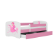 Babydreams juniorsng prinsessa p hst, med madrass, stdbrda, lda - vit/rosa laminat (180x80)