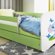 Babydreams juniorseng med elefant, m. madras, sengehest, skuffe - hvid/grn laminat (160x80)