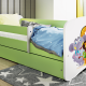 Babydreams juniorsng med zoodjur, med madrass, stdbrda, lda - vit/grn laminat (140x70)