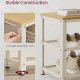 VASAGLE Skob�nk, skoreol med 2 hylder, skoorganisator, 30 x 73 x 45 cm, entr&eacute; stue entr&eacute;, st�lkonstruktion, industriel stil, eg beige og klassisk hvid LBS073W09