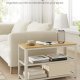 VASAGLE Skob�nk, skoreol med 2 hylder, skoorganisator, 30 x 73 x 45 cm, entr&eacute; stue entr&eacute;, st�lkonstruktion, industriel stil, eg beige og klassisk hvid LBS073W09