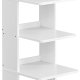 VASAGLE Zapatero vertikal de 7 niveles, organisator estrecho de almacenamiento de zapatos med ganchos, estante de madera delgado para zapatos, robusto y duradero, ahorro de espacio para entrada y dormitorio, blanco LBS200T14V1