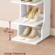 VASAGLE Slim skoreol, smal skoopbevaringsorganisator, 9-etagers skostativ, til sm� rum, entr&eacute;, garderobe, mat hvid LBS210WB01