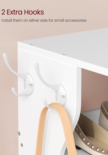 VASAGLE Slim skoreol, smal skoopbevaringsorganisator, 9-etagers skostativ, til sm� rum, entr&eacute;, garderobe, mat hvid LBS210WB01