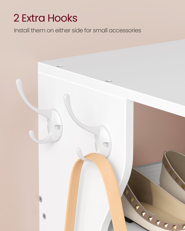 VASAGLE Slim skoreol, smal skoopbevaringsorganisator, 9-etagers skostativ, til sm� rum, entr&eacute;, garderobe, mat hvid LBS210WB01