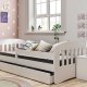 Classic 1 Juniorbett, mit Matratze, Bettgitter, Schublade - weies Laminat und MDF (180x80)