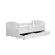Classic 2 Juniorbett, mit Matratze, Bettgitter, Schublade - weißes Laminat und MDF (140x80)