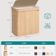 SONGMICS W&auml;schekorb mit Deckel, Bambus-W&auml;schekorb, abnehmbarer, maschinenwaschbarer W&auml;schekorb, mit Griff, 150 l, f&uuml;r Hauswirtschaftsraum, Schlafzimmer, Badezimmer, Naturbeige LCB062N01