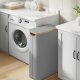 SONGMICS W�schekorb mit Deckel, schmaler W�schekorb, 65 l, platzsparend, herausnehmbares Netzfutter, Oxford-Gewebe, Bambusgriff, faltbar, 42 x 22,5 x 70,5 cm, Taubengrau LCB506G01