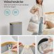SONGMICS W�schekorb mit Deckel, schmaler W�schekorb, 65 l, platzsparend, herausnehmbares Netzfutter, Oxford-Gewebe, Bambusgriff, faltbar, 42 x 22,5 x 70,5 cm, Taubengrau LCB506G01