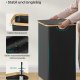 SONGMICS W�schekorb mit Deckel, gro�er W�schekorb mit 2 F�chern, 130 l, herausnehmbares Netzfutter, Oxford-Gewebe, Bambusgriff, faltbar, 52 x 38,5 x 70,5 cm, Tintenschwarz LCB513B01