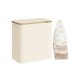 SONGMICS W�schekorb mit Deckel, 3-teiliger gro�er W�schekorb, 150 l, herausnehmbares Netzfutter, Bambusgriff, faltbar, 51,6 x 38 x 61 cm, cremewei� LCB515W01