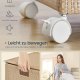 SONGMICS HOME W&auml;schekorb mit 2 F&auml;chern, 100 l, W&auml;schesortierkorb auf Rollen mit Deckel, W&auml;schesack mit Griff, Rattanoptik, f&uuml;r Waschk&uuml;che und Badezimmer, Naturbeige, Mattwei&szlig;, LCB601N01