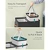 SONGMICS Tv&auml;ttkorg, 193 liters tv&auml;ttkorg, 2 fack, enkel montering, med lock och handtag, uttagbara innerp�sar, 51 x 38 x 74 cm, bl&auml;cksvart ULCB813B01