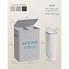 SONGMICS Tv&auml;ttkorg, 193 liters tv&auml;ttkorg, 2 fack, enkel montering, med lock och handtag, uttagbara innerp�sar, 51 x 38 x 74 cm, duvgr� ULCB813G01
