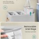 SONGMICS tv&auml;ttkorg, 50,2 gallon. Tv&auml;ttkorg, 3 fack, enkel montering, med lock och handtag, avtagbara foder, 25,2 x 15,7 x 29,5 tum, duvgr� ULCB814GD01