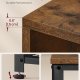 VASAGLE Knager�kke med skob�nk, entrem�bel, multifunktionel, prikkede knager�kker, 2-lags skoreol, industriel stil, til entr&eacute;, entr&eacute;, rustik brun LCR073K01