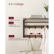 VASAGLE LCR201B01 hattehylde, m. b�jlestang, 10 knager - vintage brun sp�nplade og sort st�l (B:80)