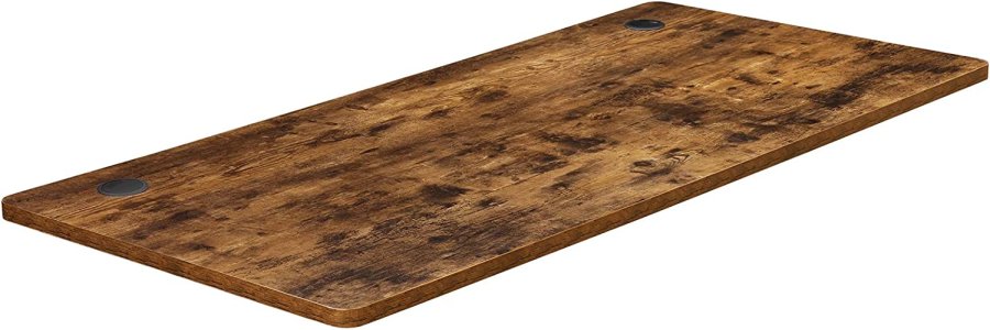 SONGMICS Tischplatte für elektrischen Schreibtisch, Tischplatte mit glatten Kanten, Melaminbeschichtung, MDF, 140 x 70 x 1,8 cm, Vintage-Braun LDB002B01