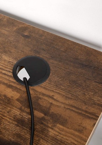 SONGMICS Tischplatte für elektrischen Schreibtisch, Tischplatte mit glatten Kanten, Melaminbeschichtung, MDF, 140 x 70 x 1,8 cm, Vintage-Braun LDB002B01