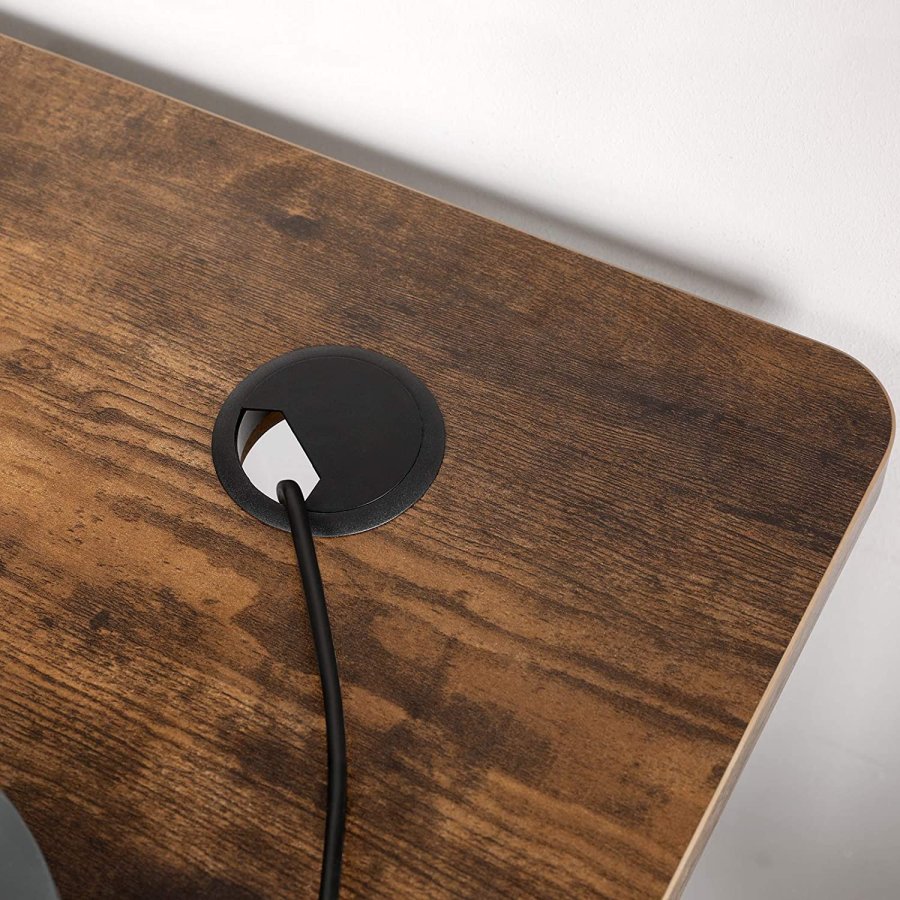 SONGMICS Tischplatte für elektrischen Schreibtisch, Tischplatte mit glatten Kanten, Melaminbeschichtung, MDF, 140 x 70 x 1,8 cm, Vintage-Braun LDB002B01