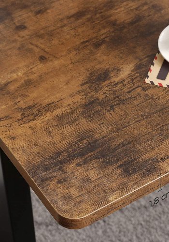 SONGMICS Tischplatte für elektrischen Schreibtisch, Tischplatte mit glatten Kanten, Melaminbeschichtung, MDF, 140 x 70 x 1,8 cm, Vintage-Braun LDB002B01