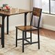VASAGLE LDC092B01V1 spisebordsstol - rustik brun sp�nplade og sort st�l (s�t med 2)