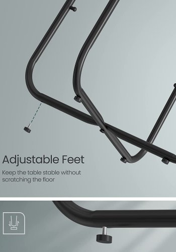 VASAGLE Beistelltisch, rund, mit 1 Stoffkorb – dunkeltürkises Polyester und schwarze Spanplatte/Stahl (45)