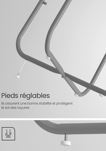 VASAGLE Litet runt soffbord, sidobord med tygkorg, förvaring, för vardagsrum, sovrum, nattduksbord, modern stil, cementgr och molnvit LET223G49