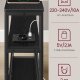 VASAGLE LET335B02 smal sengebord, m. 3 hylder, str�mskinne - ibenholt sort sp�nplade og bl�ksort st�l (45x18)