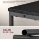 VASAGLE LET335B02 smal sengebord, m. 3 hylder, str�mskinne - ibenholt sort sp�nplade og bl�ksort st�l (45x18)