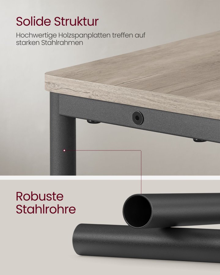 VASAGLE Slim sidebord med str�mskinne, 3-lags sengebord, sofaende, til sm� rum, magasinholder, stue, sovev�relse, kontor, lynggr� og bl�ksort LET335K05
