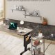 VASAGLE Slim sidebord med str�mskinne, 3-lags sengebord, sofaende, til sm� rum, magasinholder, stue, sovev�relse, kontor, lynggr� og bl�ksort LET335K05