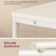 VASAGLE Slim sidebord med str�mskinne, 3-niveau sengebord, sidebord, til sm� rum, magasinhylde, stue, sovev�relse, kontor, cremehvid LET335W02