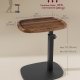 VASAGLE Sofasidebord, C-formet endebord, Natbord, til sm� rum, Justerbar h�jde, til stue, sovev�relse, 30 x 40 x 69 cm, Valn�ddebrun og bl�ksort, LET363M101