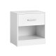 VASAGLE LET619T14 natbord, m. 1 �bent rum, 1 skuffe - hvid sp�nplade (39x28)
