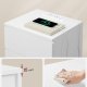 VASAGLE LET631W14 Natbord, Sidebord, 3 skuffer, Skr� kant, 2 AC-stikkontakter, 2 USB-porte, Stue, Sovev�relse, Arbejdsv�relse, Moderne, Cloud White