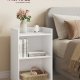 VASAGLE Custos Collection - Natbord med �bne rum, sidebord med justerbar hylde, dobbelt anvendelse, nem montering, til sovev�relse, stue, Cloud White LET666WB01