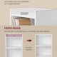 VASAGLE Custos Collection - Natbord med �bne rum, sidebord med justerbar hylde, dobbelt anvendelse, nem montering, til sovev�relse, stue, Cloud White LET666WB01