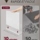 VASAGLE LET777W04 Natbord, V�rkt�jsfri Samling, Sidebord med Str�mskinne og Skuffe, Moderne, Sovev�relse, Stue, Mat Hvid