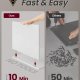 VASAGLE Superhurtig v�rkt�jsfri montering, sengebord, natbord med 3 opbevaringsskuffer, sidebord, moderne minimalistisk, sovev�relse stue, mat hvid og cappuccino beige LET778W01